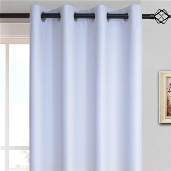 Light Blocking Gradient Curtains Purple Ombre Blackout Curtains Room Darkening - Picture 2 of 7